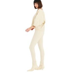 Elegant Cream Straight Leg Pants